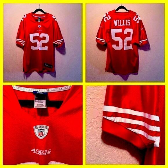 NWOT. Go Niners! Authentic San Francisco 49ers Willis #52 Jersey. - Picture 1 of 9